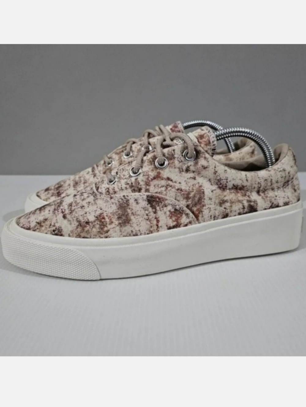 Converse X John Elliot Skid Grip Ox Sneaker 9.5 Brown White Canvas Low Top NEW